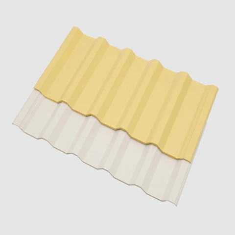 Telha sint&eacute;tica de PVC oco