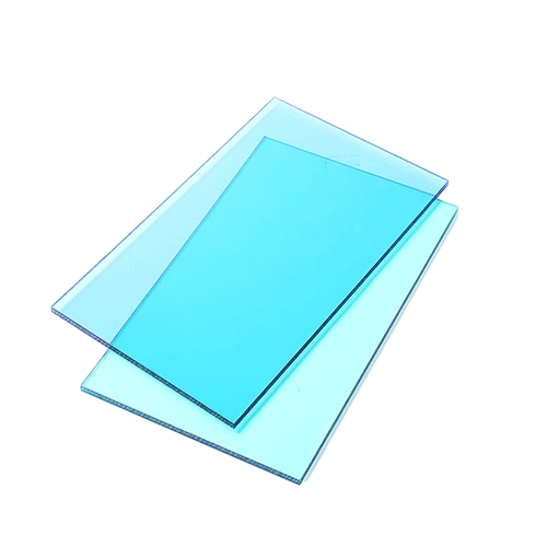 Folha de policarbonato azul
