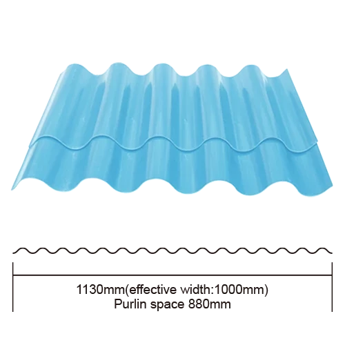 Folha de telhado Blue Wave UPVC