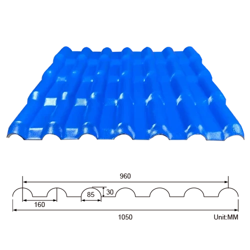 Folhas de telhado Blue Gem Upvc