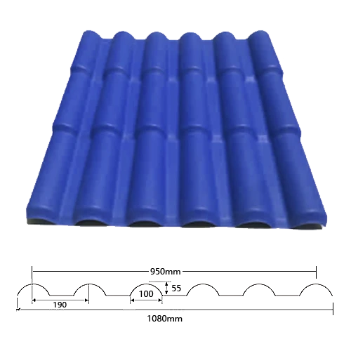 1080# Folhas romanas de telhado UPVC