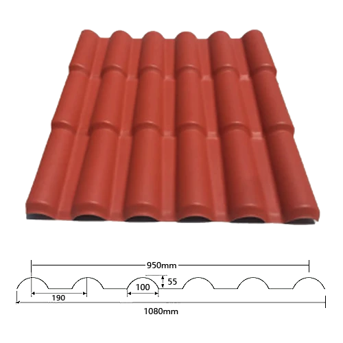 1080# Folhas romanas de telhado UPVC